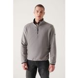 Avva E001068 Erkek Dik Yaka Basic Yarım Fermuarlı Polar Sweatshirt