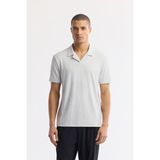 Avva Erkek Açık Gri Apaj Yaka Jakarlı Elastan Regular Fit T-Shirt A51Y1069 - M
