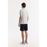 Avva Erkek Açık Gri Bisiklet Yaka Baskılı Soft Touch Regular Fit T-Shirt A51Y1106 - 2XL