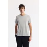 Avva Erkek Açık Gri Bisiklet Yaka Bi-Stretch Soft Touch Basic Regular Fit T-Shirt B001031 - M