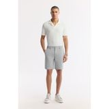 AVVA Erkek Açık Gri Yanı Lastikli Gofreli Bi-Stretch Slim Fit Chino Şort A51Y3730 - 34