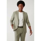 Avva Erkek Açık Haki Yırtmaçlı Astarsız Way Stretch Lightweight Comfort Slim Fit Ceket A41Y4003 - 52