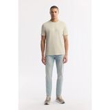 AVVA Erkek Açık Mavi Klasik Bel Pamuklu Eskitme Yıkamalı Berlin Slim Fit Jean Pantolon A51Y3525 - 36