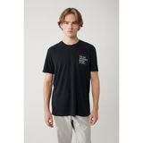 Avva Erkek Antrasit Bisiklet Yaka Baskılı Soft Touch Regular Fit T-Shirt A41Y1136