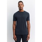 AVVA Erkek Antrasit Bisiklet Yaka Baskılı Soft Touch Regular Fit T-Shirt A62Y1002