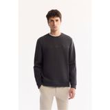 Avva Erkek Antrasit Bisiklet Yaka Pamuklu Bi-Stretch Baskılı Regular Fit Sweatshirt A52Y1325