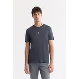 Avva Erkek Antrasit Bisiklet Yaka Soft Touch Basic Regular Fit T-Shirt B001171 - M