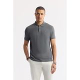 Avva Erkek Antrasit Kıvrılmaz Polo Yaka %100 Pamuk Basic Regular Fit T-Shirt B001032 - XL