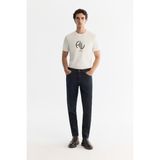 AVVA Erkek Antrasit Klasik Bel Eskitme Yıkamalı Elastan Berlin Slim Fit Jean Pantolon A42Y3531 - Gri - 32