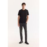 Avva Erkek Antrasit Klasik Bel Pamuklu Eskitme Yıkamalı Madrid Comfort Slim Fit Jean Pantolon A52Y3503 - 32