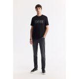 AVVA Erkek Antrasit Klasik Bel Pamuklu Taş Yıkamalı Berlin Slim Fit Jean Pantolon A51Y3513 - 33