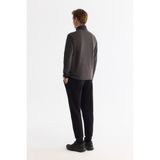 Avva Erkek Antrasit Regular Fit Soğuğa Dayanıklı Fermuarlı Dik Yaka Polar Sweatshirt A42Y1380