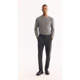 AVVA Erkek Antrasit Yanı Lastikli Viskon Karışımlı Slim Fit Chino Pantolon A52Y3053 - 32