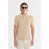Avva Erkek Bej 3 Düğmeli Polo Yaka Triko Regular Fit T-Shirt A41Y5067 - Bej - Bej