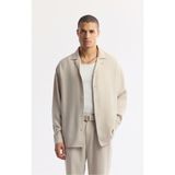 Avva Erkek Bej Apaj Yaka Soft Touch Comfort Fit Gömlek A51Y2092 - 2XL