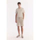 Avva Erkek Bej Beli Lastikli Bağcıklı Bi-Stretch Soft Touch Regular Fit Şort A61Y3609
