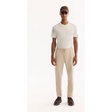 Avva Erkek Bej Beli Lastikli Bağcıklı Duble Paça Jogger Relaxed Fit Pantolon E003000 - XL