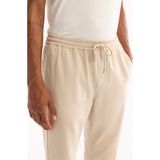 Avva Erkek Bej Beli Lastikli Bağcıklı Duble Paça Jogger Relaxed Fit Pantolon E003000 - XS