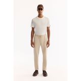 Avva Erkek Bej Beli Lastikli Bağcıklı Duble Paça Jogger Relaxed Fit Pantolon E003000