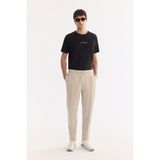 AVVA Erkek Bej Beli Lastikli Bağcıklı Hızlı Kuruyan İnterlok Regular Fit Eşofman Altı A61Y3409 - 2XL