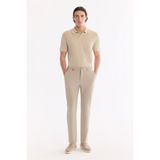 Avva Erkek Bej Beli Lastikli Viskon Karışımlı Elastan Slim Fit Chino Pantolon A61Y3212