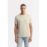 Avva Erkek Bej Bisiklet Yaka Baskılı Bi-Stretch İnterlok Regular Fit T-Shirt A51Y1132 - 2XL
