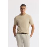 Avva Erkek Bej Bisiklet Yaka Rayon Triko Regular Fit T-Shirt A51Y5003 - 2XL