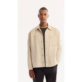Avva Erkek Bej Klasik Yaka Soft Touch Süet Dokulu Comfort Fit Gömlek Ceket A52Y6004 - 2XL