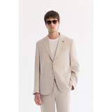 Avva Erkek Bej Mono Yaka Astarsız Soft Touch Comfort Fit Ceket A61Y4017 - 46 - Bej - Bej