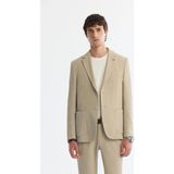 Avva Erkek Bej Mono Yaka Bi-Stretch Blazer Comfort Slim Fit Ceket A42Y4011 - Bej - Bej - 48
