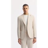 Avva Erkek Bej Mono Yaka Hafif Soft Touch Blazer Comfort Slim Fit Ceket A51Y4017 - 48
