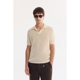 AVVA Erkek Bej Polo Yaka Soft Touch Comfort Fit Triko T-Shirt A61Y5045 - XL