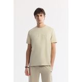 Avva Erkek Bej Regular Fit Bisiklet Yaka Baskılı Bi Stretch İnterlok T-Shirt A51Y1131 - XL