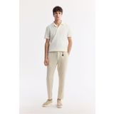 Avva Erkek Bej Relaxed Fit Beli Lastikli %100 Keten Pantolon B003032