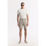 AVVA Erkek Bej Yanı Lastikli Gofreli Bi-Stretch Slim Fit Chino Şort A51Y3730 - 32