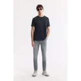Avva Erkek Berlin Slim Fit Gri Eskitme Yıkamalı Pamuklu Elastan Jean Pantolon A51Y3517