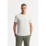 Avva Erkek Beyaz Bisiklet Yaka Soft Touch Basic Regular Fit T-Shirt B001171 - M