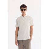 AVVA Erkek Beyaz Kıvrılmaz Polo Yaka Kırışmaz Hızlı Kuruyan Teknik Kumaş Regular Fit T-Shirt A61Y1095 - XL