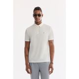 AVVA Erkek Beyaz Kıvrılmaz Polo Yaka Kırışmaz Hızlı Kuruyan Teknik Kumaş Regular Fit T-Shirt A61Y1108