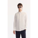 AVVA Erkek Beyaz Klasik Yaka Hızlı Kuruyan Non-Iron Teknik Kumaş Slim Fit Gömlek A52Y2122 - XL