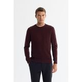 AVVA Erkek Bordo Bisiklet Yaka Dokulu Triko Regular Fit Kazak E005109