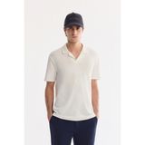 Avva Erkek Ekru Apaj Yaka Kolay Ütülenen Elastan Regular Fit T-Shirt A61Y1156 - 2XL