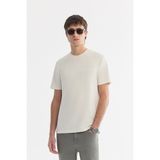 Avva Erkek Ekru Bisiklet Baskılı Viskon Karışımlı Bi-Stretch İnterlok Regular Fit T-shirt A61Y1052