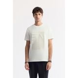 Avva Erkek Ekru Bisiklet Yaka Baskılı Bi-Stretch İnterlok Regular Fit T-Shirt A51Y1072 - M