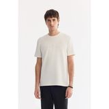 AVVA Erkek Ekru Bisiklet Yaka Baskılı Bi-Stretch İnterlok Regular Fit T-shirt A61Y1058 - 3XL