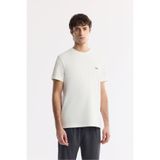 AVVA Erkek Ekru Bisiklet Yaka Bi-Stretch Kırışmaz Baskılı Regular Fit T-Shirt B001040