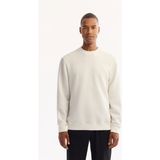 AVVA Erkek Ekru Bisiklet Yaka Dokulu Elastan Regular Fit Sweatshirt A52Y1220 - M