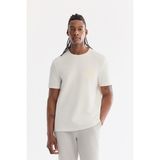 Avva Erkek Ekru Bisiklet Yaka Enjeksiyon Baskılı Bi-Stretch İnterlok Regular Fit T-shirt A61Y1136