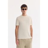 AVVA Erkek Ekru Bisiklet Yaka Modal Karışımlı Soft Touch Regular Fit T-Shirt A61Y1140 - 2XL