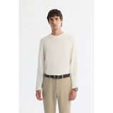 Avva Erkek Ekru Bisiklet Yaka Pamuklu Basic Regular Fit Sweatshirt A42Y1350 - XL